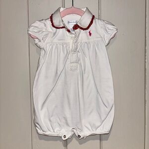 Vintage Ralph Lauren White Baby Romper